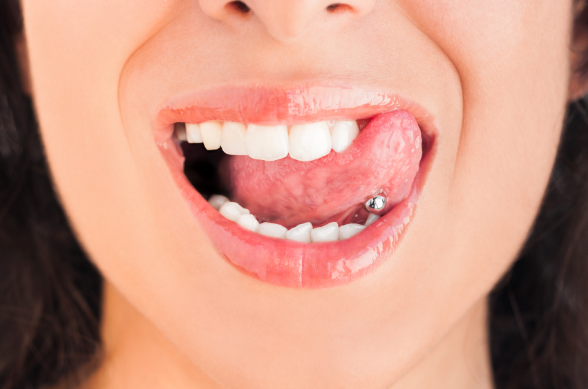 The Placerville Dental Group wants you to know that tongue piercings are hazardous to your dental health.