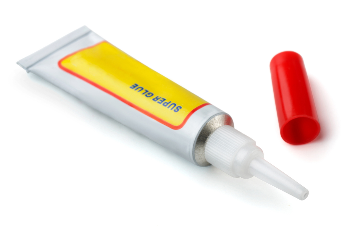 Super Glue or Krazy Glue is best used on household items, not your real teeth.