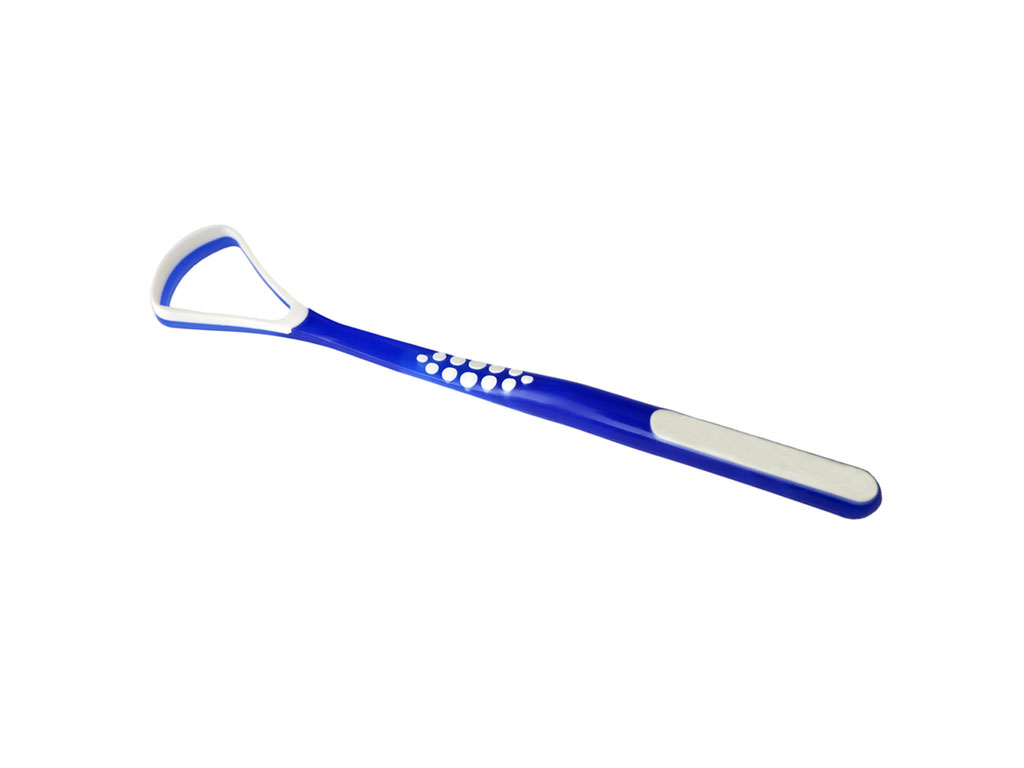 Fight halitosis with a tongue scraper.
